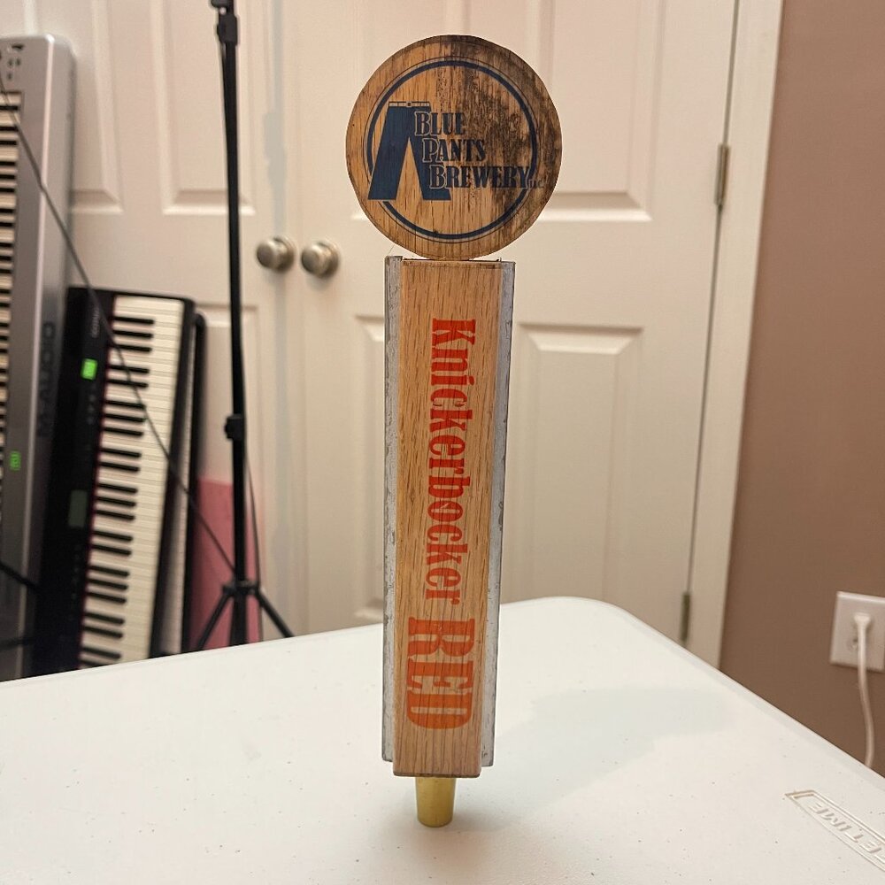 Blue Pants Brewery Knickerbocker Red Beer Tap Handle - Madison Alabama